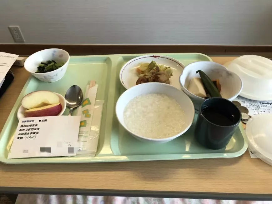 医院为体检客人准备的晚餐