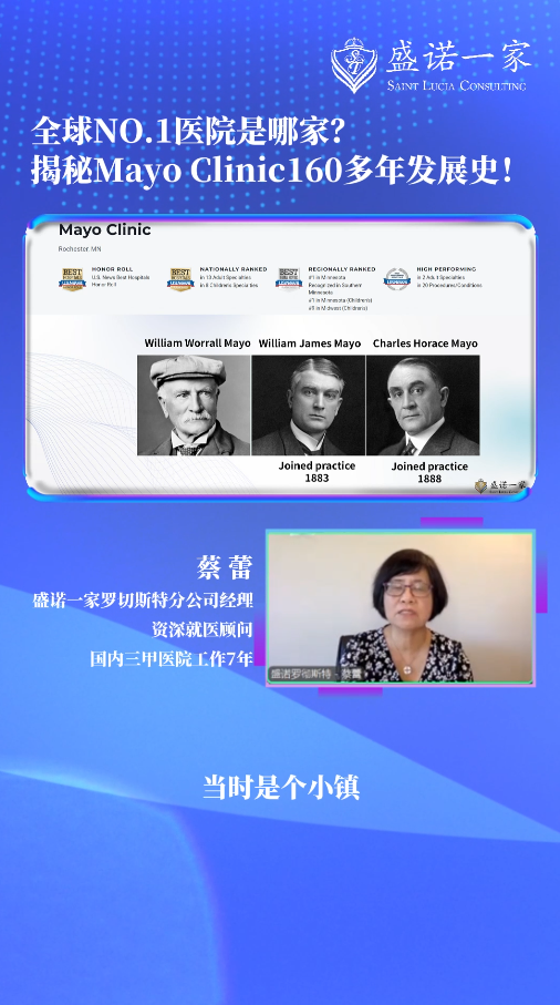 全球NO.1医院是哪家：揭秘Mayo Clinic160多年发展史！