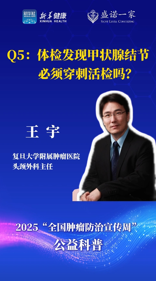 2025年全国肿瘤防治宣传周：体检发现甲状腺结节必须穿刺活检吗？
