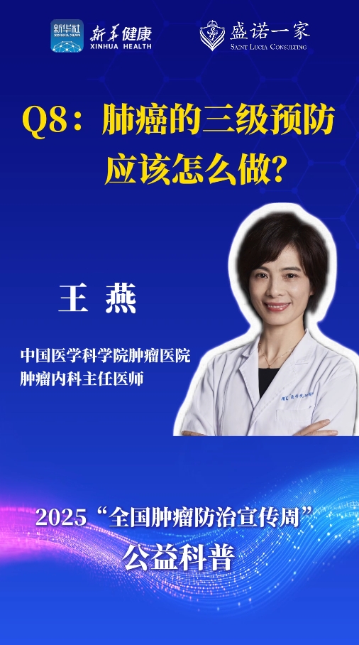 盛诺一家全球大医生问答：肺癌的三级预防应该怎么做