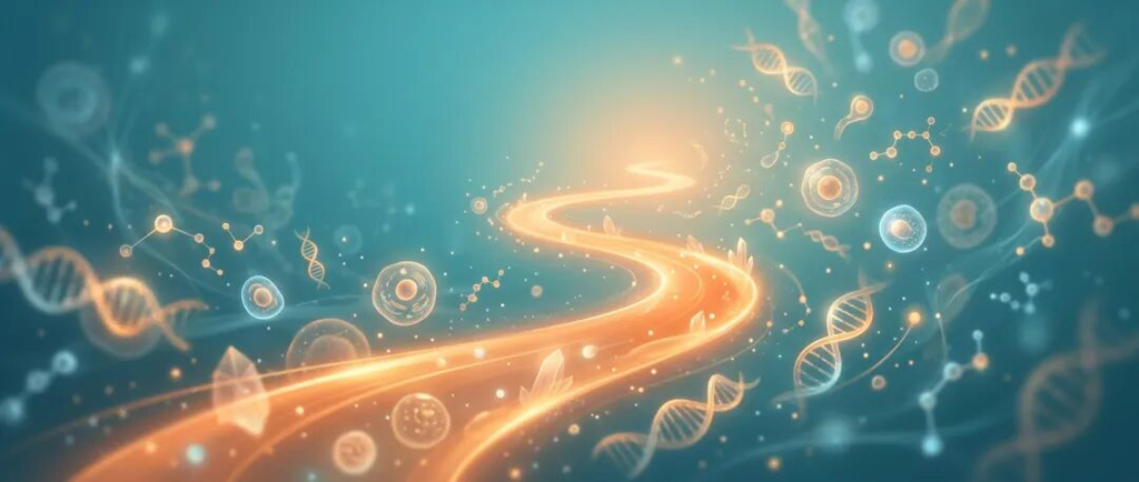 在迷茫中寻找新希望的抽象医学插画