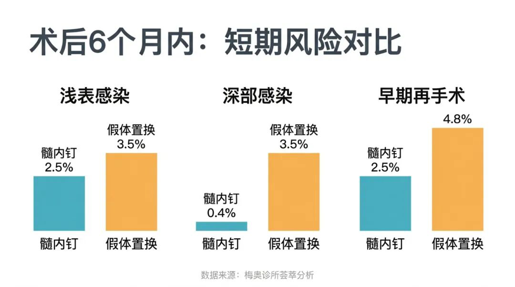 两种手术短期并发症风险数据对比图