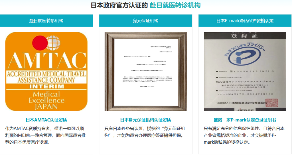 盛诺一家日本就医资质